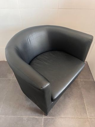 Butacas negras piel sintética