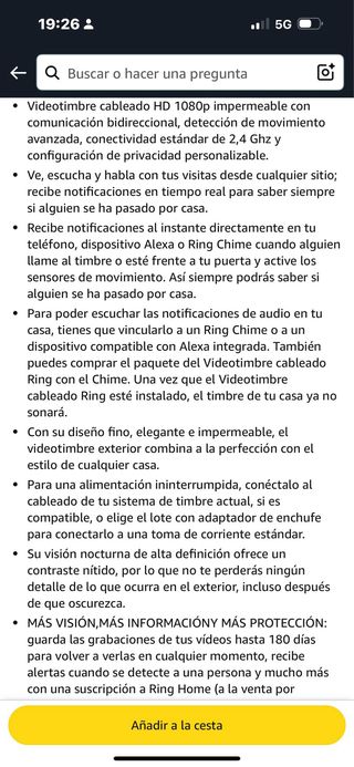 Ring Video Doorbell Wired - Videoportero