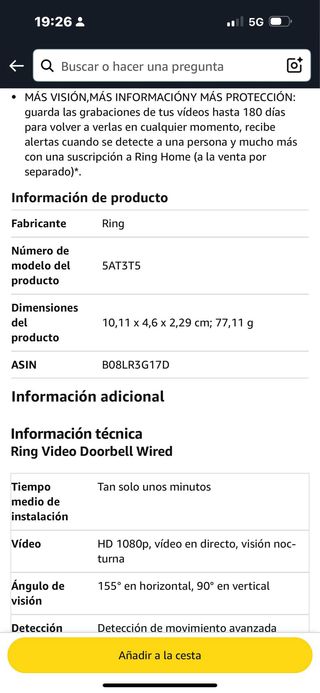 Ring Video Doorbell Wired - Videoportero