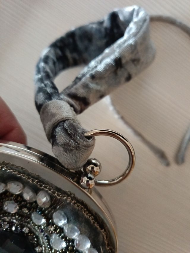 Bolsito terciopelo gris Day a day