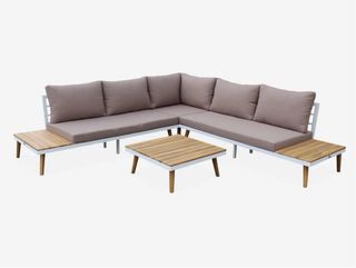 Conjunto exterior Chill Out blanco y marrón