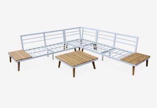 Conjunto exterior Chill Out blanco y marrón