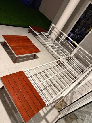 Conjunto exterior Chill Out blanco y marrón