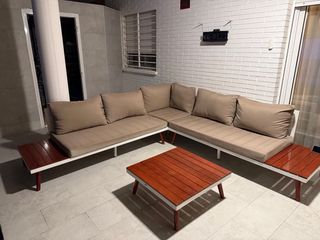 Conjunto exterior Chill Out blanco y marrón