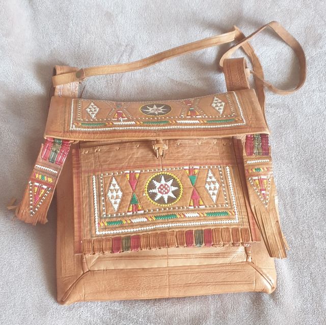 Bolso bandolera cuero marrón