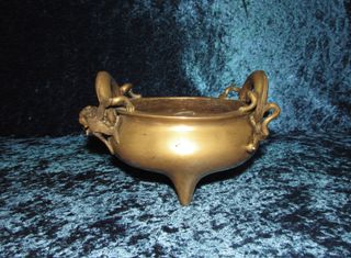 Quemador incensario budista Tíbet China Qing XIX