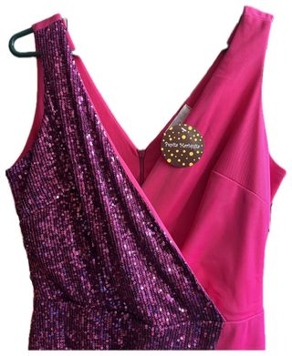 REBAJAS Vestido lentejuelas fucsia-morado