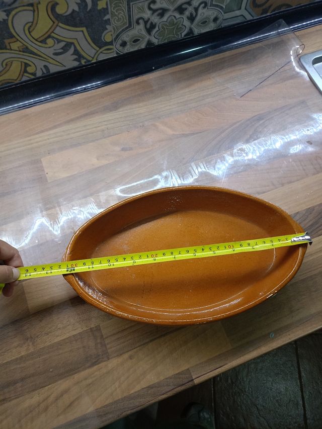 Bandeja barro horno ovalada