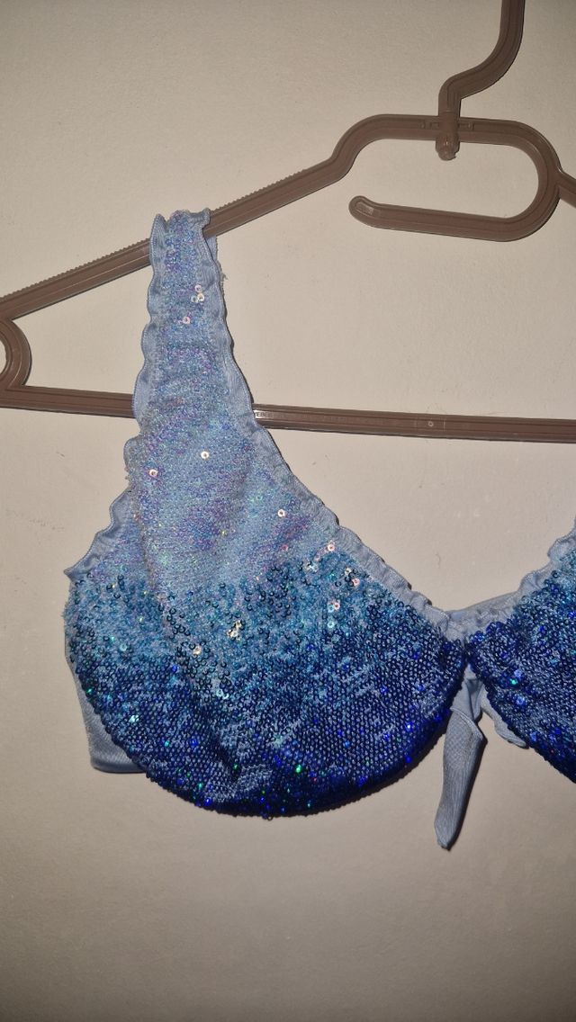 Bikini Set NUOVO Calzedonia paillettes blu