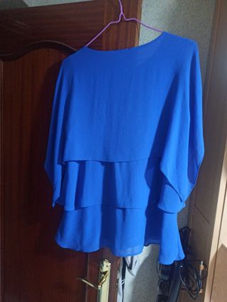 Blusa azul mujer - Talla L
