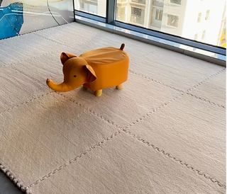 Alfombra infantil 12uds verde-blanco