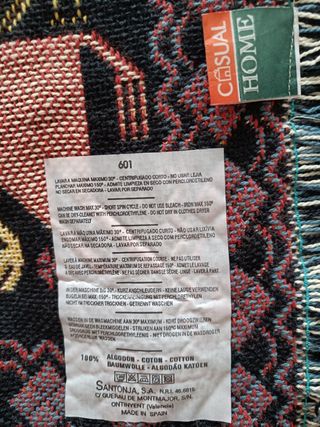 Alfombra algodón mexicana multicolor