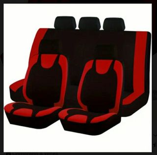 Fundas asientos coche rojas-negras