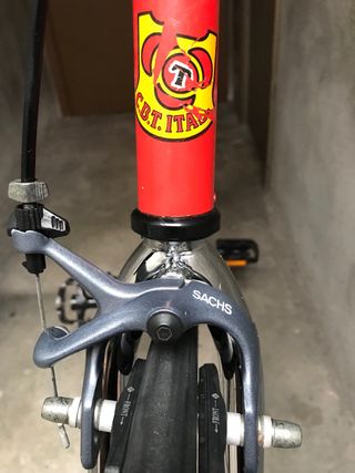 Bicicleta fixed roja