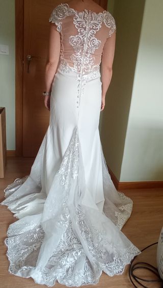 Vestido novia sirena talla 36-38