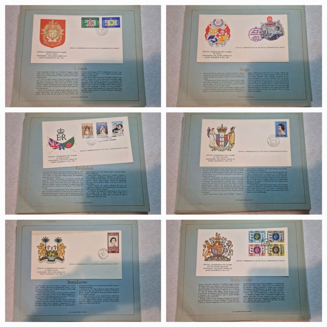 Francobolli Giubileo regina Elisabetta II 1977 