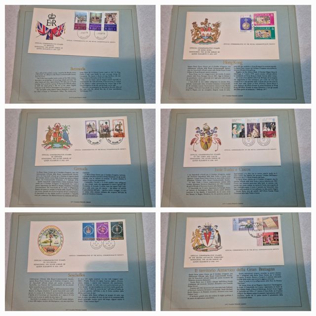 Francobolli Giubileo regina Elisabetta II 1977 