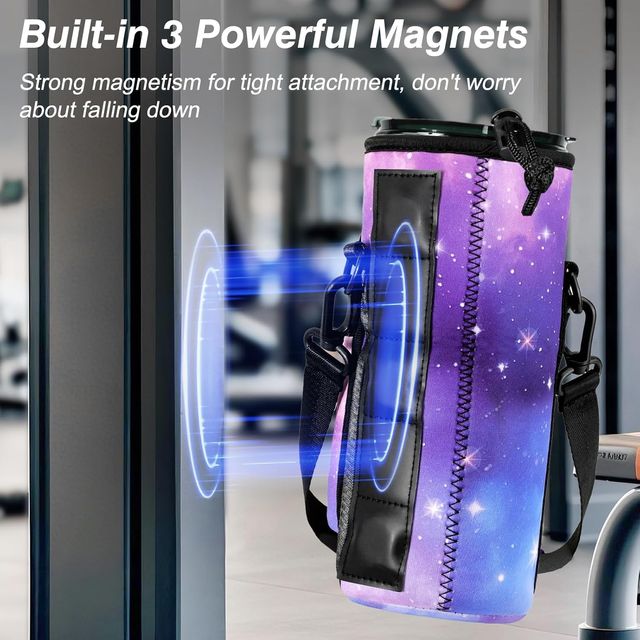 Bolsa Magnética para Gimnasio, Portabotellas Agua