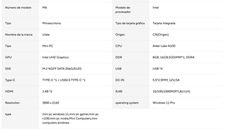 Mini PC M610: 16GB RAM