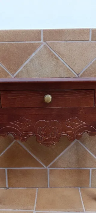 Mueble tocador madera clásico