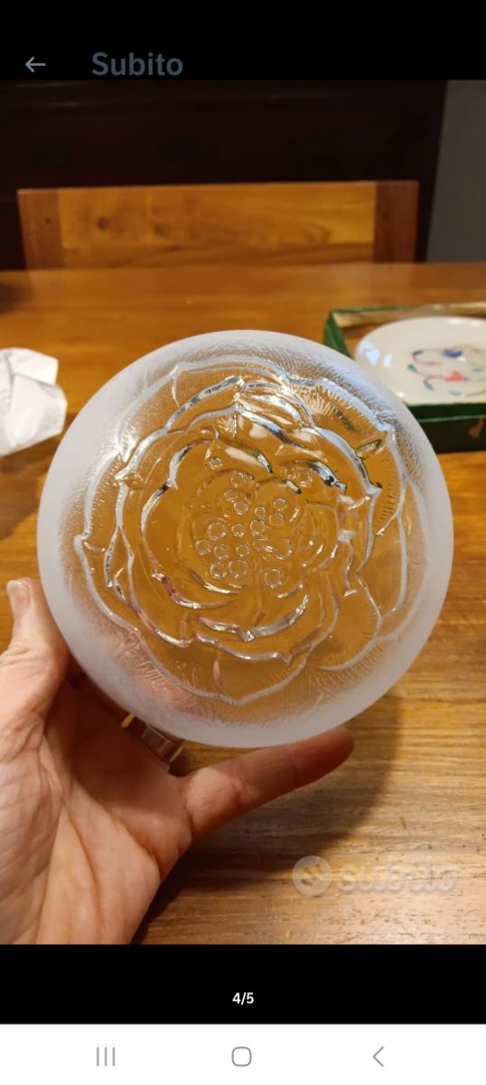 Piatto vetro decorato frutta