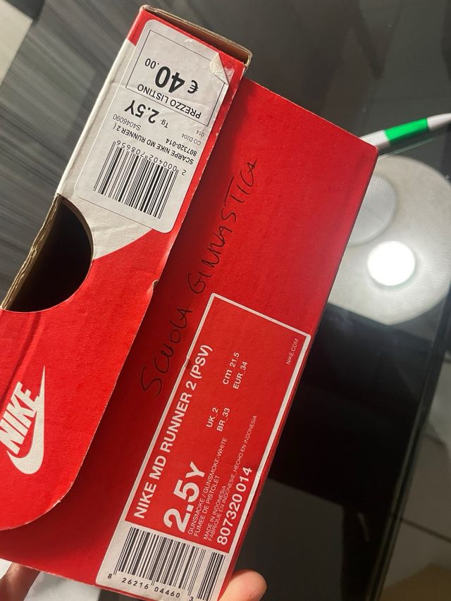 Nike Scarpe Bambino Velcro Grigie