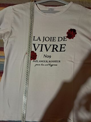 Maglietta bianca La Joie de Vivre