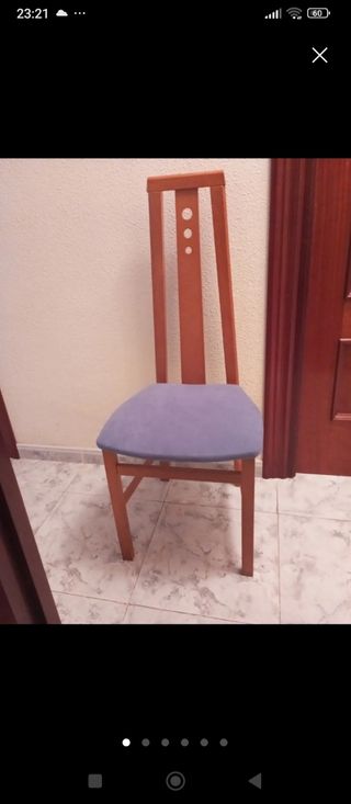 6 sillas madera - 15€/ud