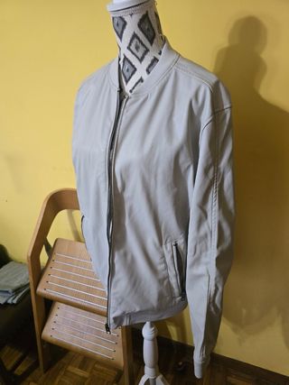 Chaqueta bomber gris hombre