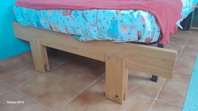 Barra cama niño madera maciza
