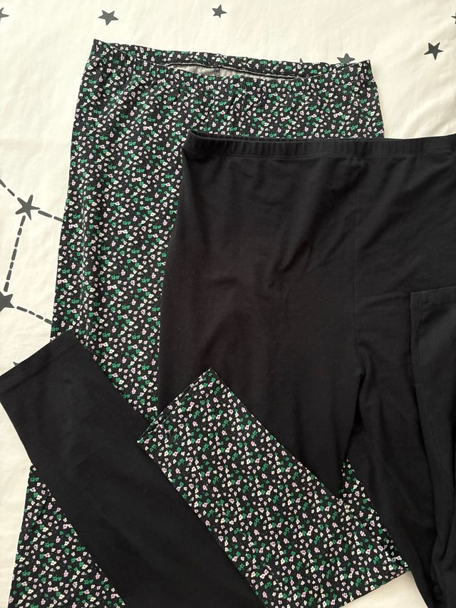 2 Leggings premamá talla L