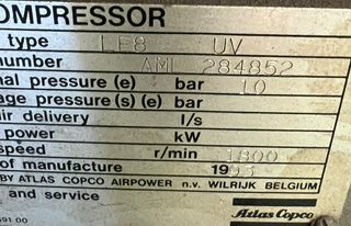 Compresor Atlas Copco LF8 UV 7CV