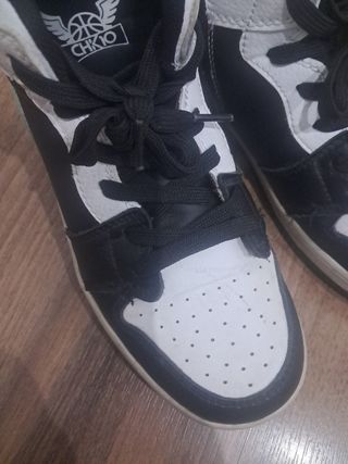 Botines niña - Blanco y Negro - Talla 36
