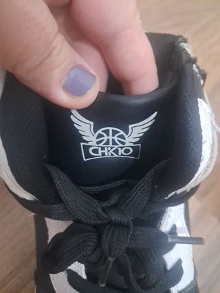 Botines niña - Blanco y Negro - Talla 36