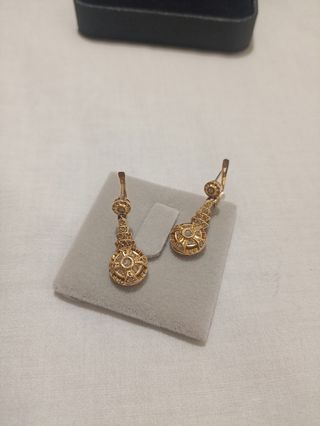 Antiguos Pendientes de  oro 18k