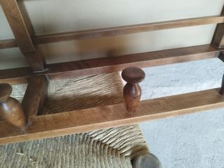 Perchero sombrero antiguo de madera años,encerado