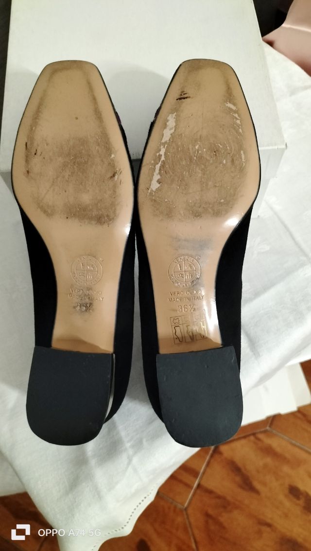 Scarpe Puccio eleganti nere e viola