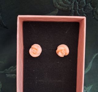 Pendientes coral rosa