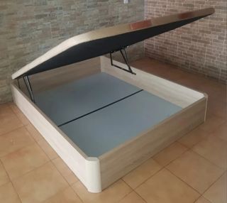 Canapé matrimonio beige madera