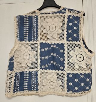 Chaleco vaquero crochet