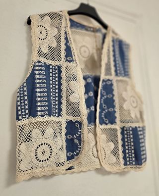 Chaleco vaquero crochet