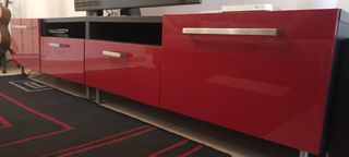 Puertas y frentes cajón Ikea Besta rojos
