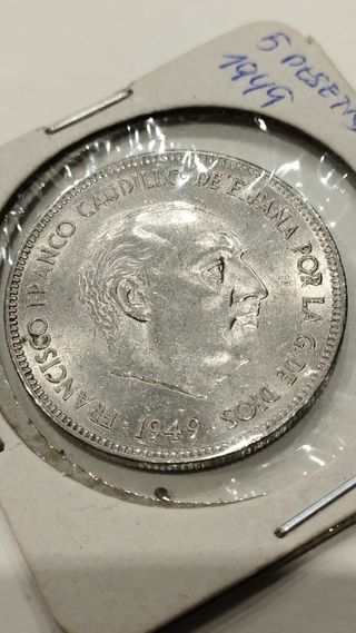 5 Pesetas de Franco de 1949 *50.