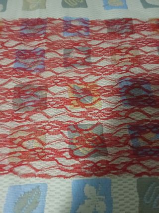 Encaje rojo - Rollo de tela