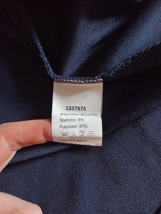 Mini abito blu scollo a V