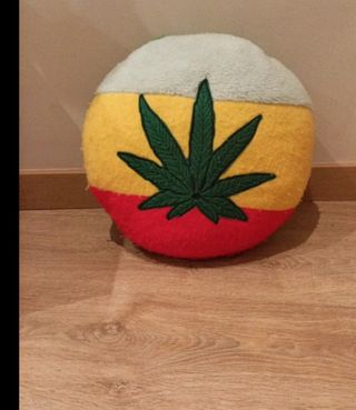 Cojín redondo marihuana