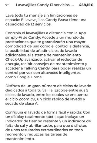 Lavavajillas Candy 13 servicios - CDPN 2D360PW