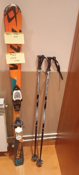 Esquís y botas niño