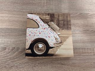 3 Cuadros retro: furgoneta, cámara & coche