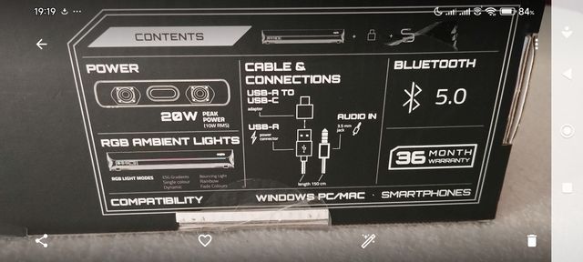 Barra sonido EVS Sonar Gaming - 50cm